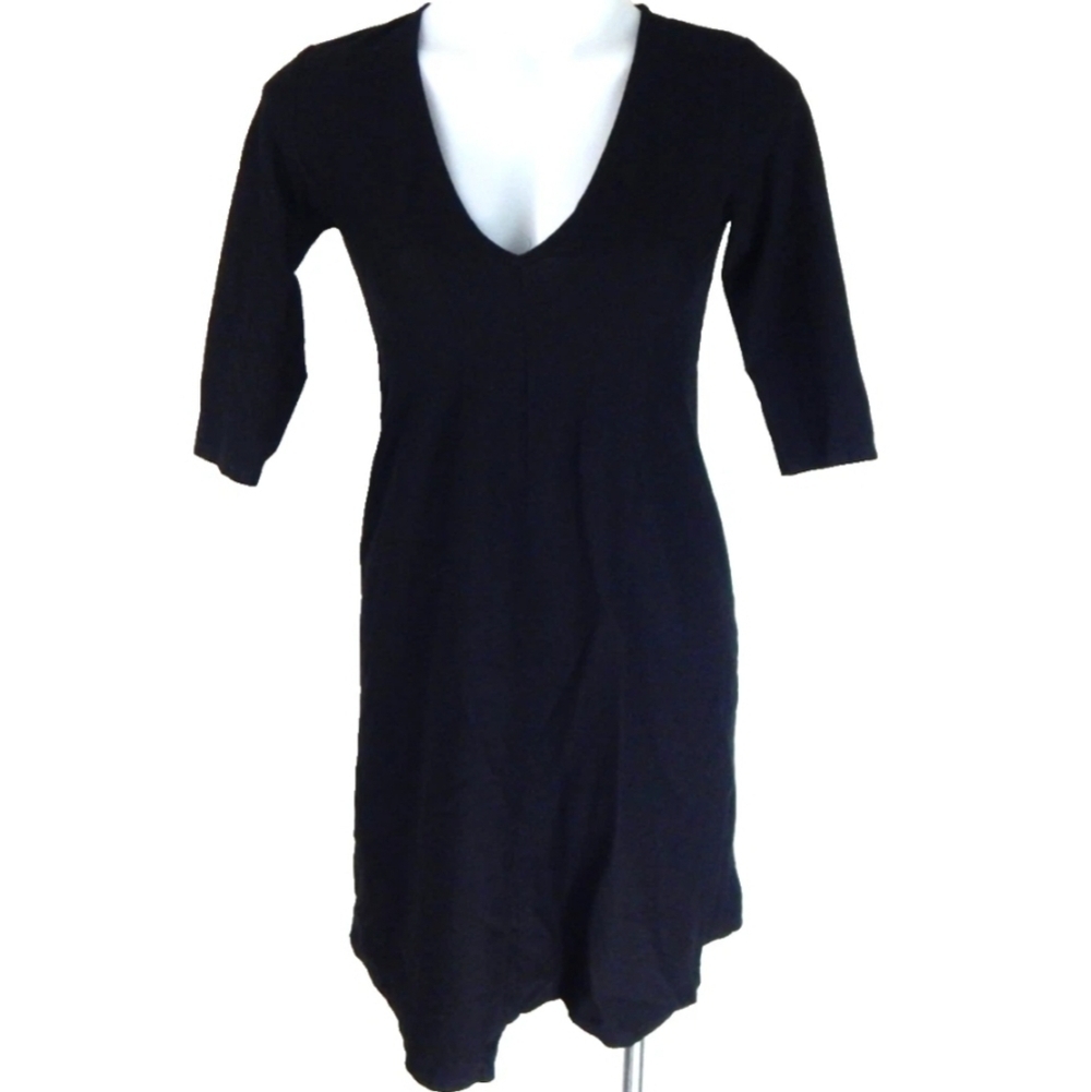 Eileen Fisher Stretch Crepe V-Neck Dress